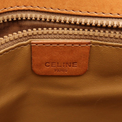 Celine Shoulder Bag Macadam Beige Brown Canvas Leather Triomphe — view 4
