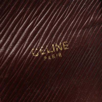 Celine Shoulder Bag Macadam Brown Canvas Leather — view 4