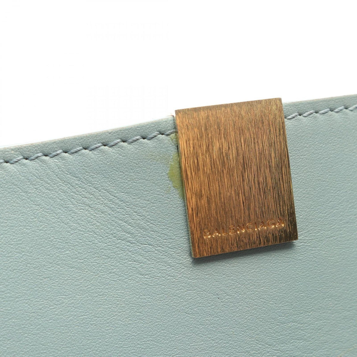 Balenciaga le Dis 2-Way Light Blue Leather Handbag — view 5