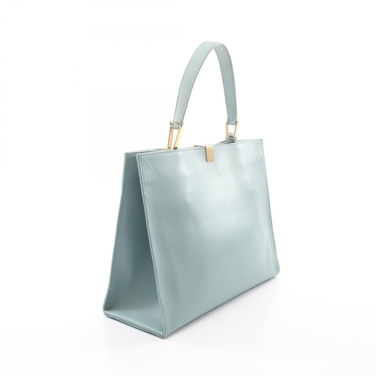 Balenciaga le Dis 2-Way Light Blue Leather Handbag — view 2