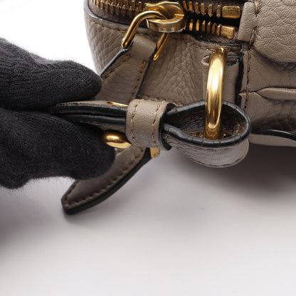 Prada Shoulder Bag Gray Leather — view 6