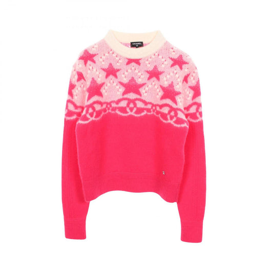 Chanel Sweater CC Logo Star Cashmere Silk