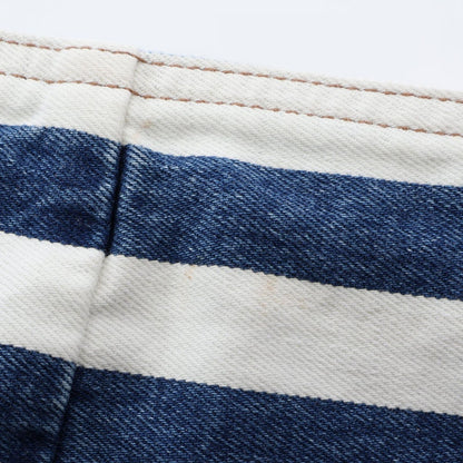 Prada Skirt Triangle Plate Border Cotton Denim — view 8