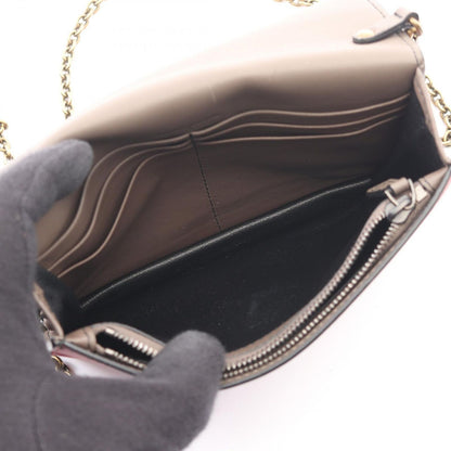 Bottega Veneta Shoulder Bag Red Pink Gray Leather Chain Wallet — view 3