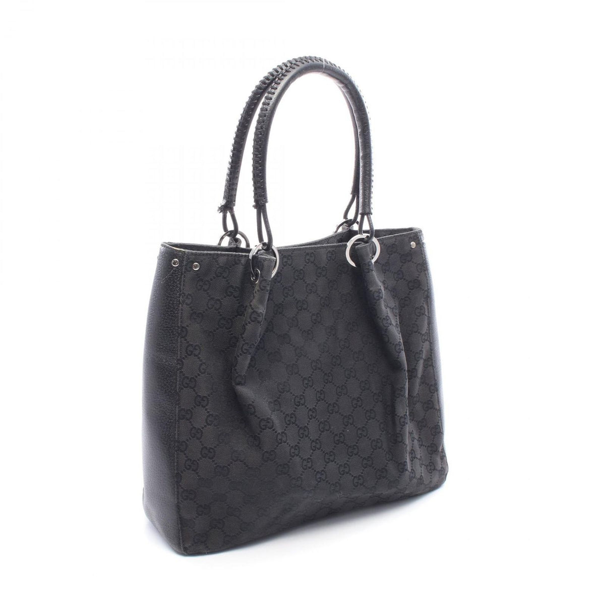 Gucci Tote Bag GG Canvas Leather Handle — view 2
