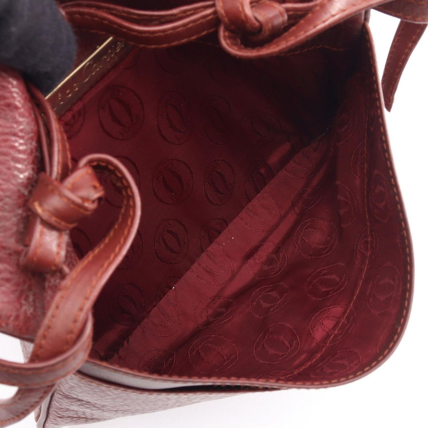 Cartier Shoulder Bag Must Line Bordeaux Leather — view 3