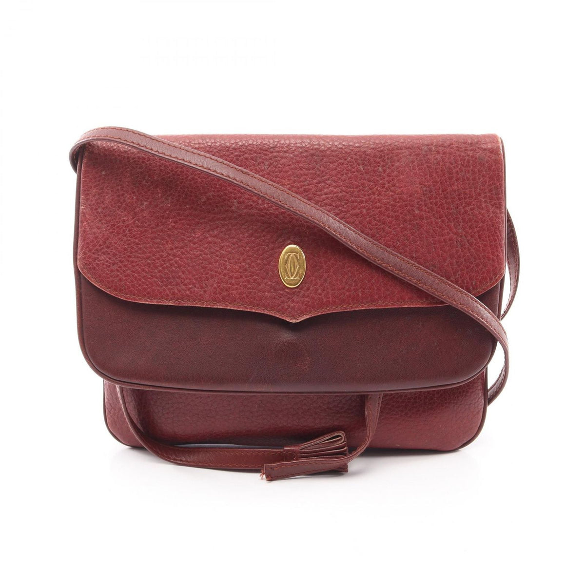 Cartier Shoulder Bag Must Line Bordeaux Leather