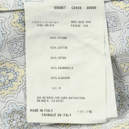 Prada Round Color All Over Pattern Long Sleeve Cotton Shirt — view 4