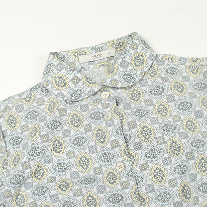 Prada Round Color All Over Pattern Long Sleeve Cotton Shirt — view 8