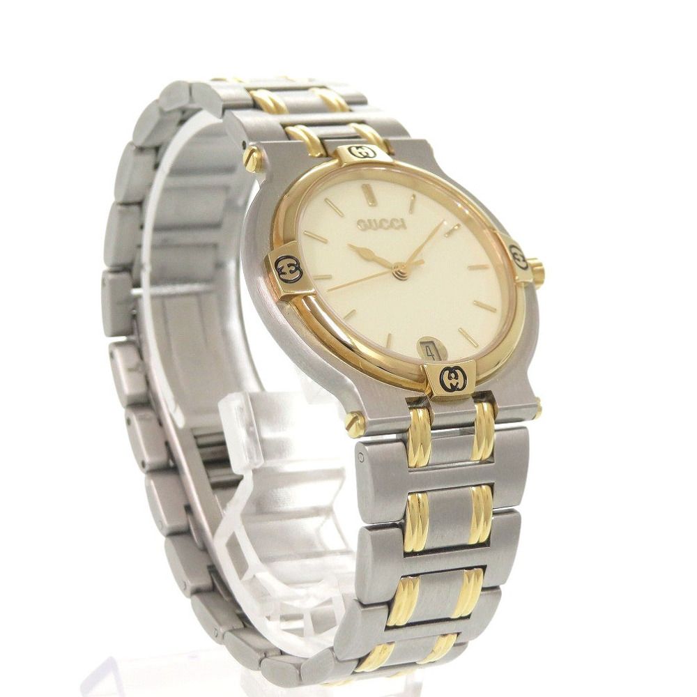 Gucci SS Ivory Gold Silver Quartz Watch — view 6