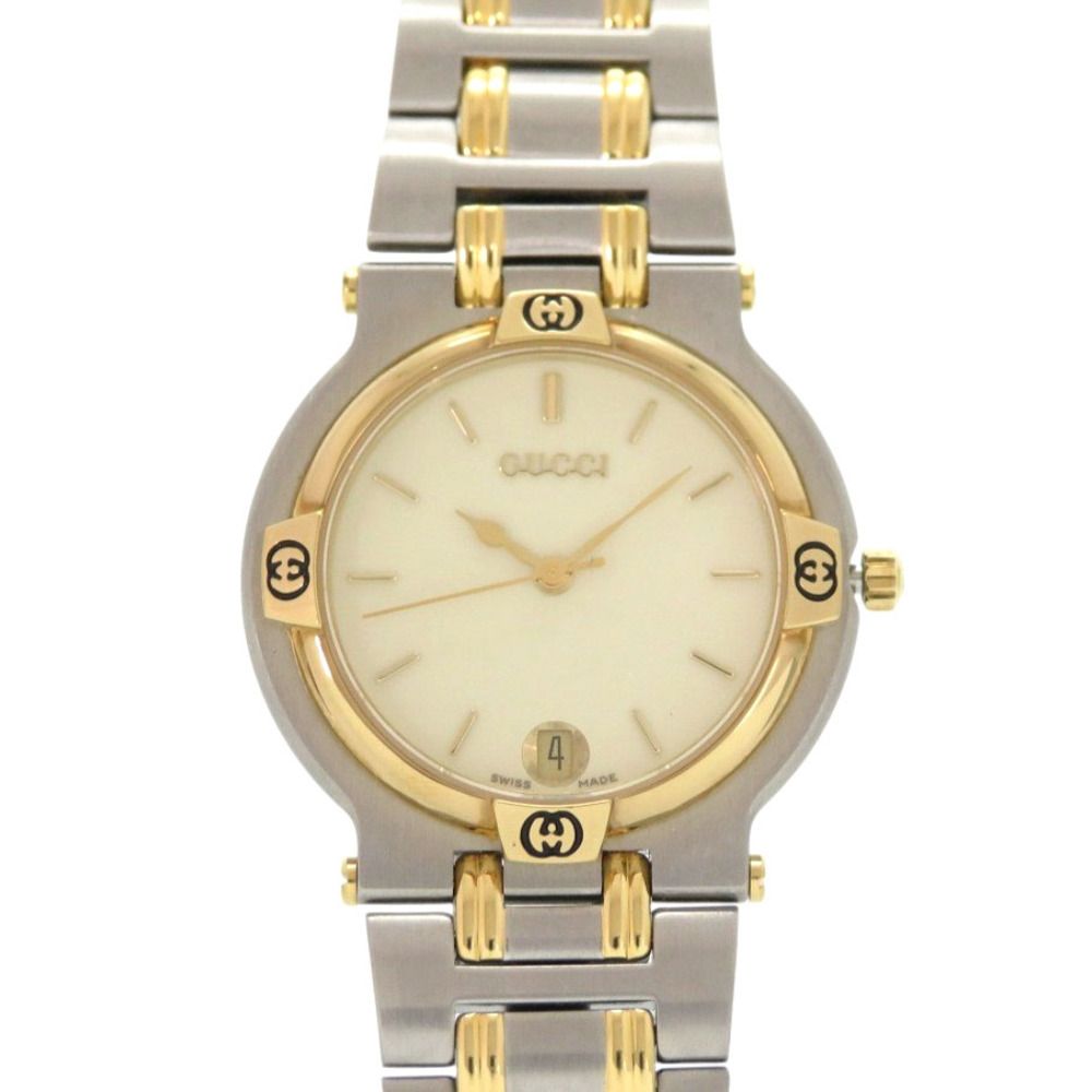 Gucci SS Ivory Gold Silver Quartz Watch