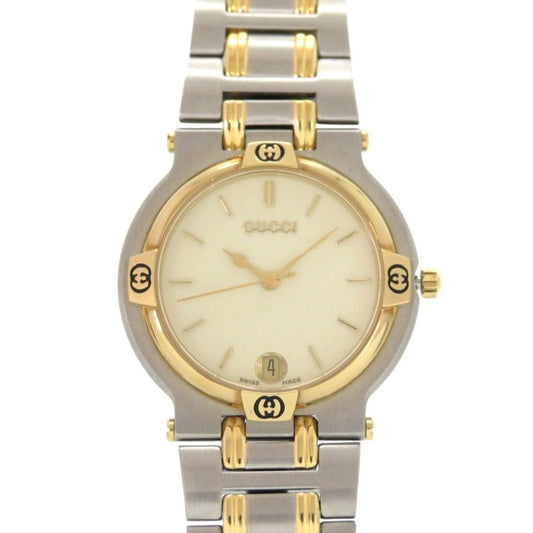 Gucci SS Ivory Gold Silver Quartz Watch