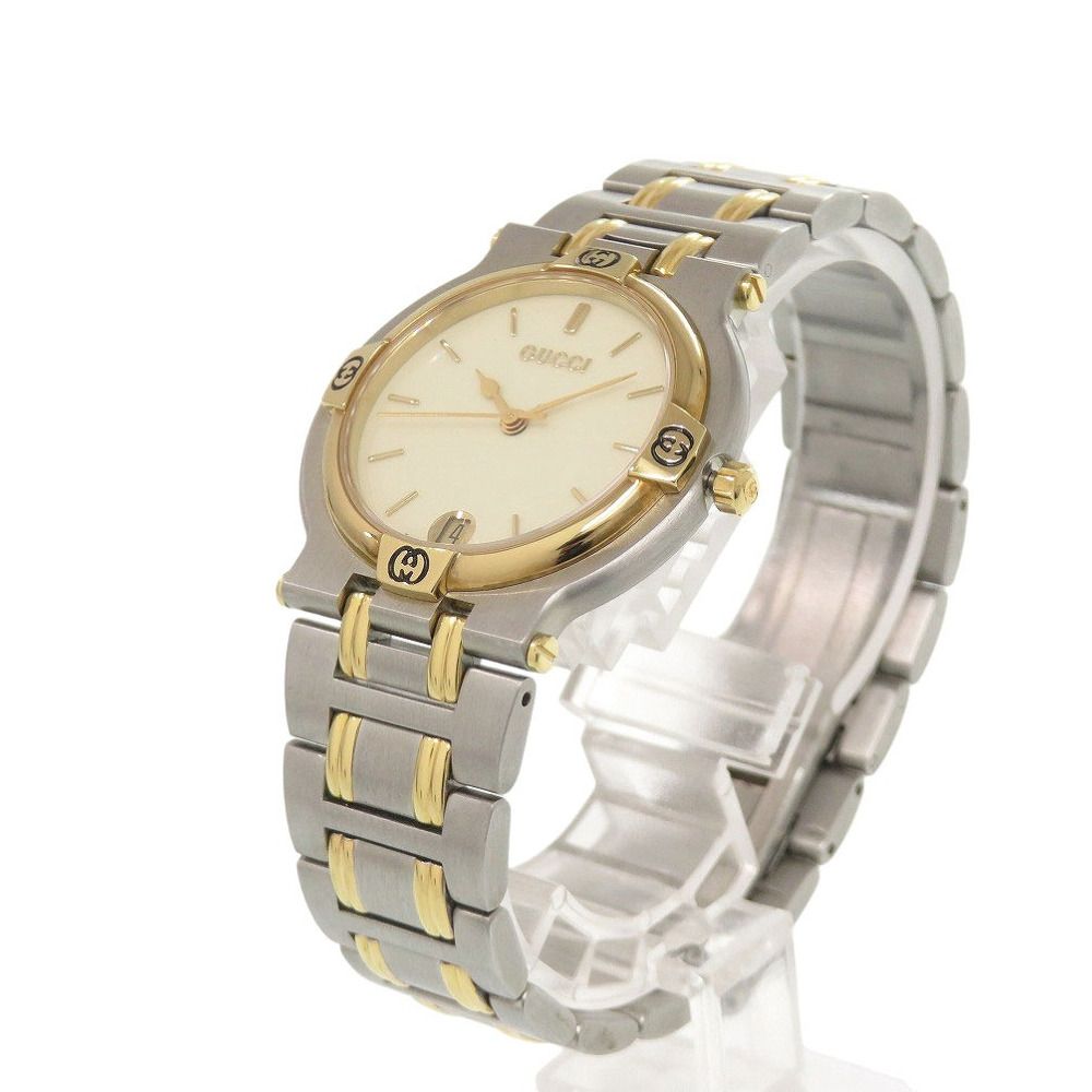 Gucci SS Ivory Gold Silver Quartz Watch — view 5