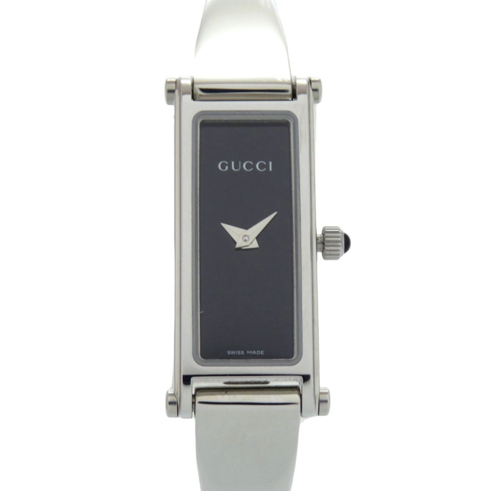 Gucci SS Black Silver Quartz Watch Dial