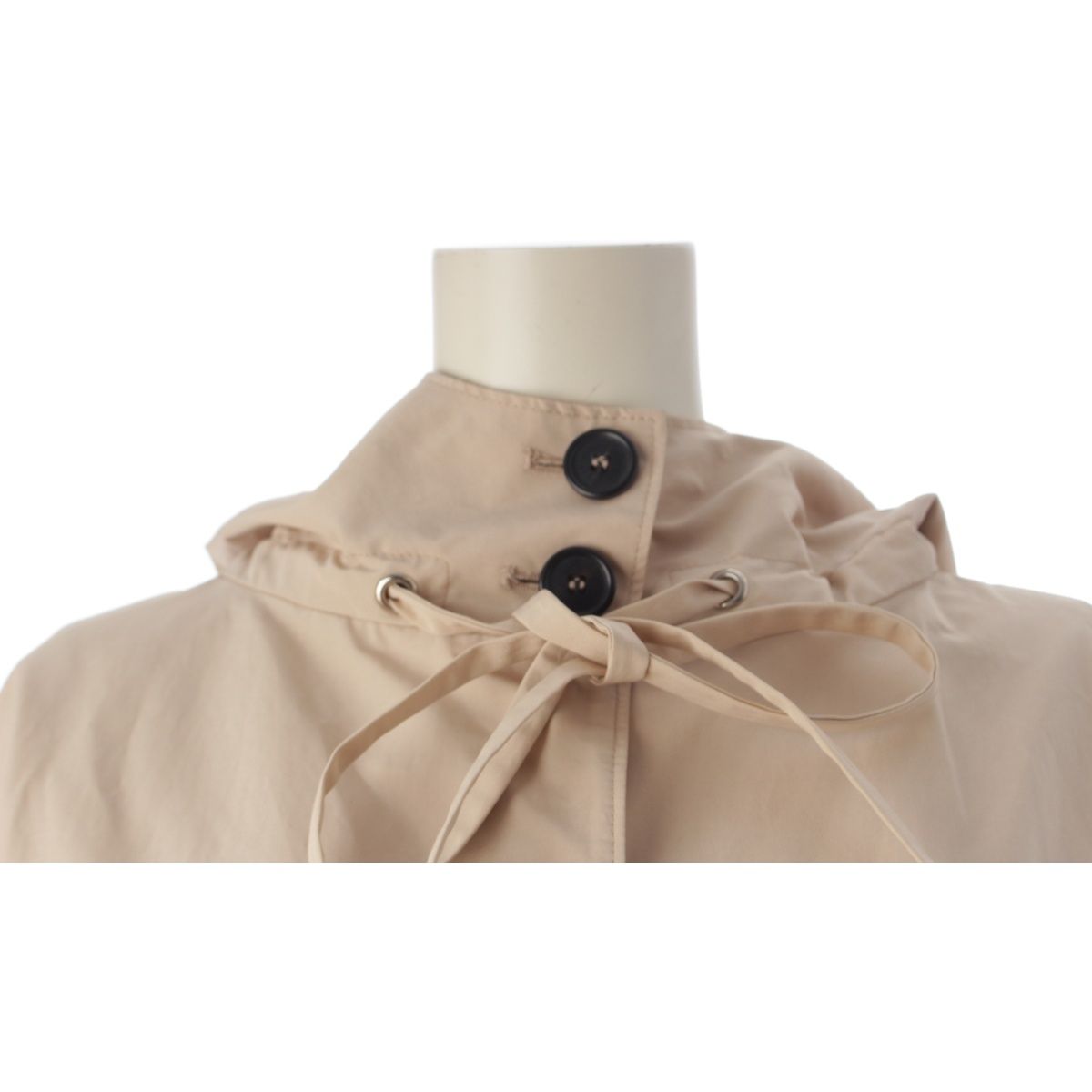 Prada Cotton Polyester Hooded Jacket Beige 36 — view 5
