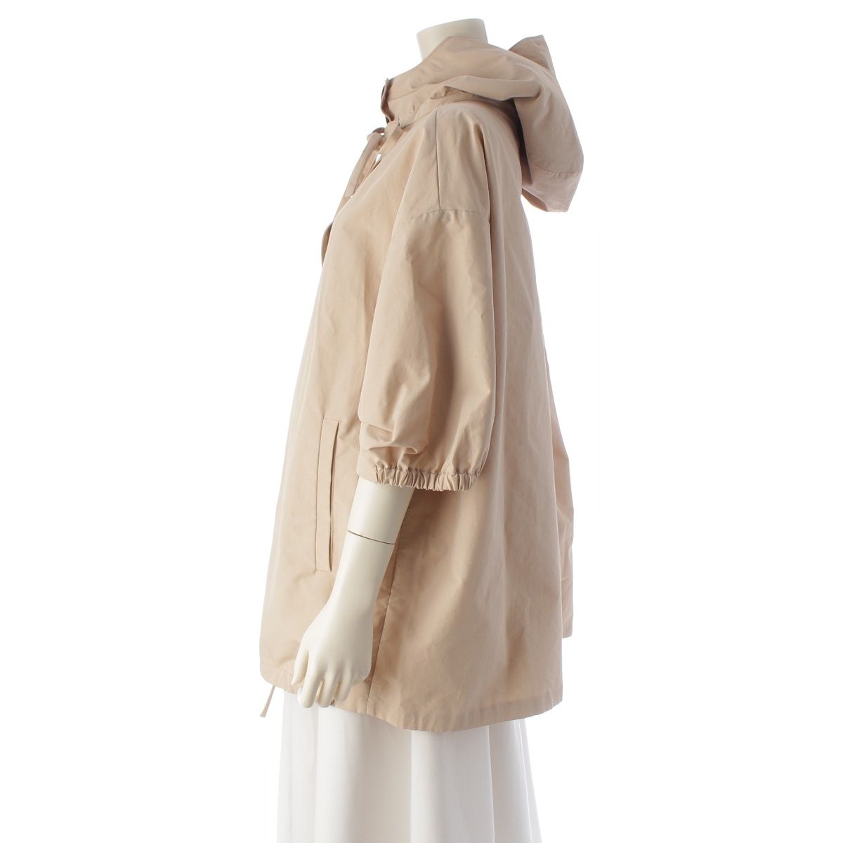 Prada Cotton Polyester Hooded Jacket Beige 36 — view 3