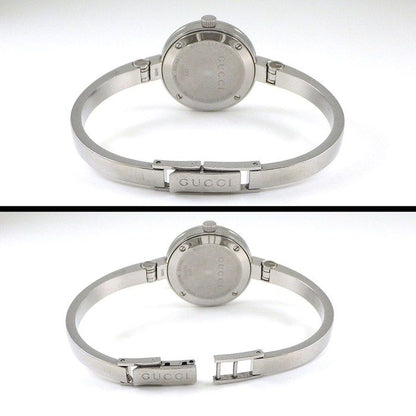 Gucci Watch Bangle Round 105 Sunray Silver Dial SS Quartz Analog — view 3