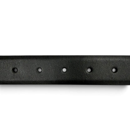 Balenciaga Leather Clip Log Buckle Belt Black Silver 85 — view 7
