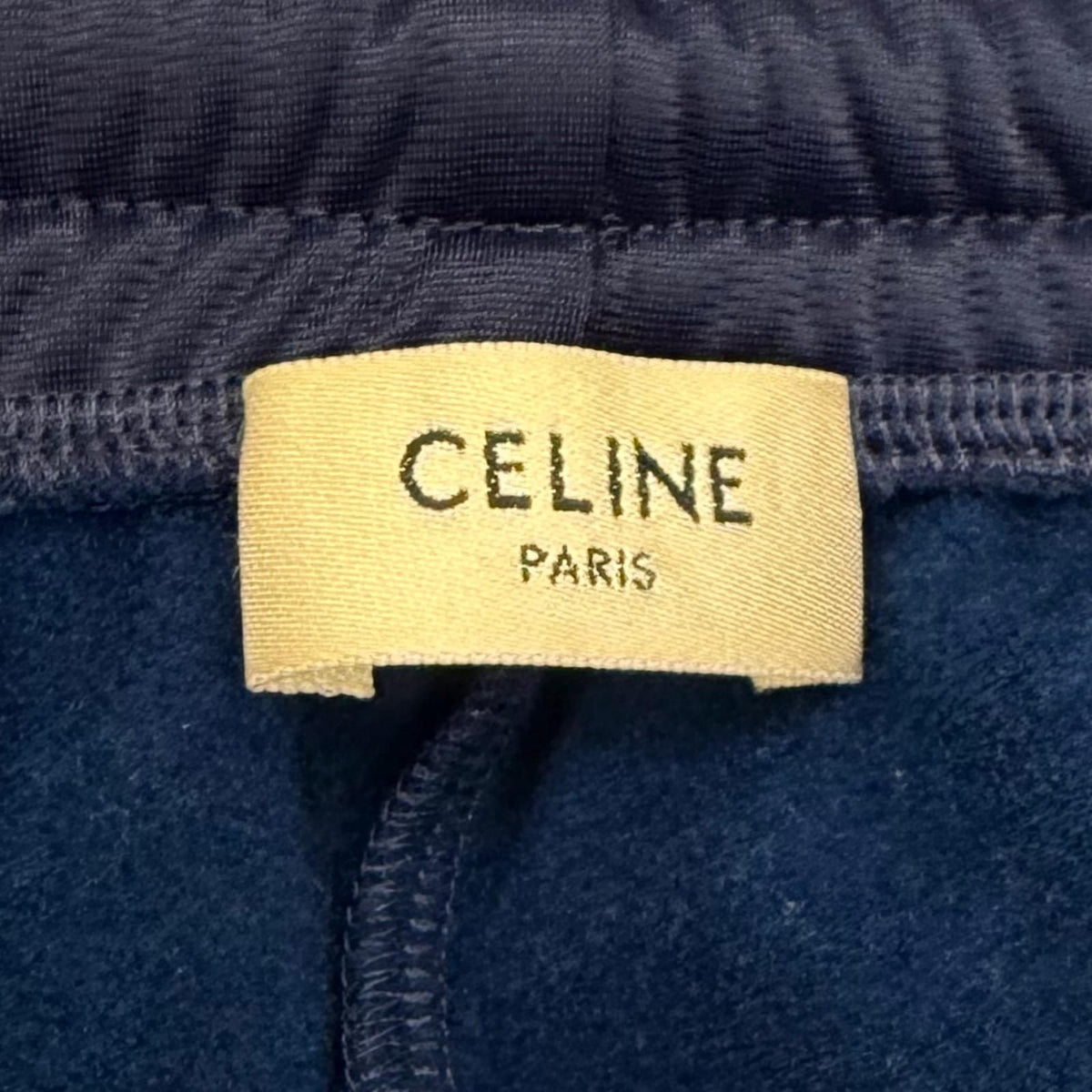 Celine Logo Embroidery Side Line Flare Track Pants Navy Orange XS — view 7
