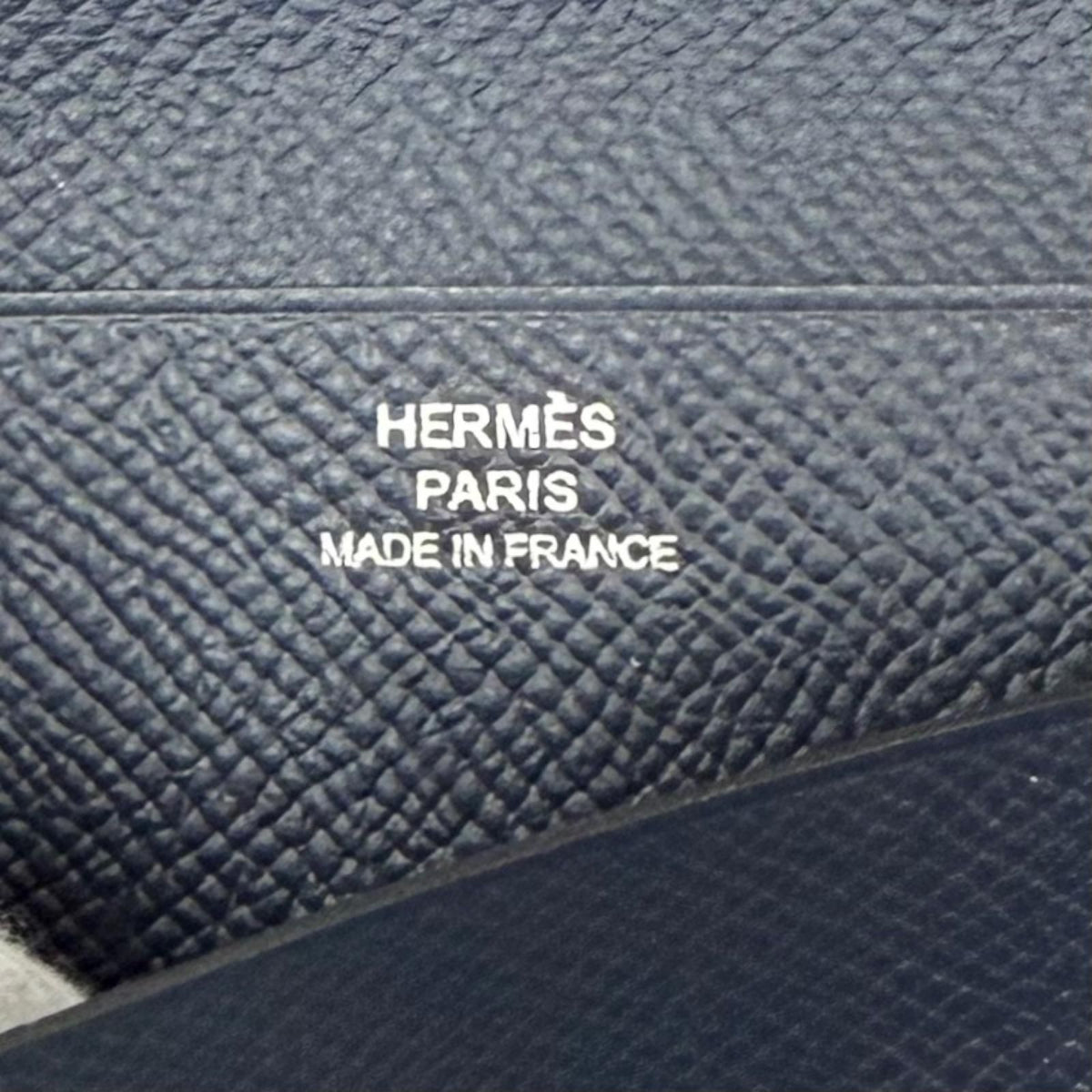 Hermes MC2 Fleming Veau Epsom Wallet Bifold Navy — view 8