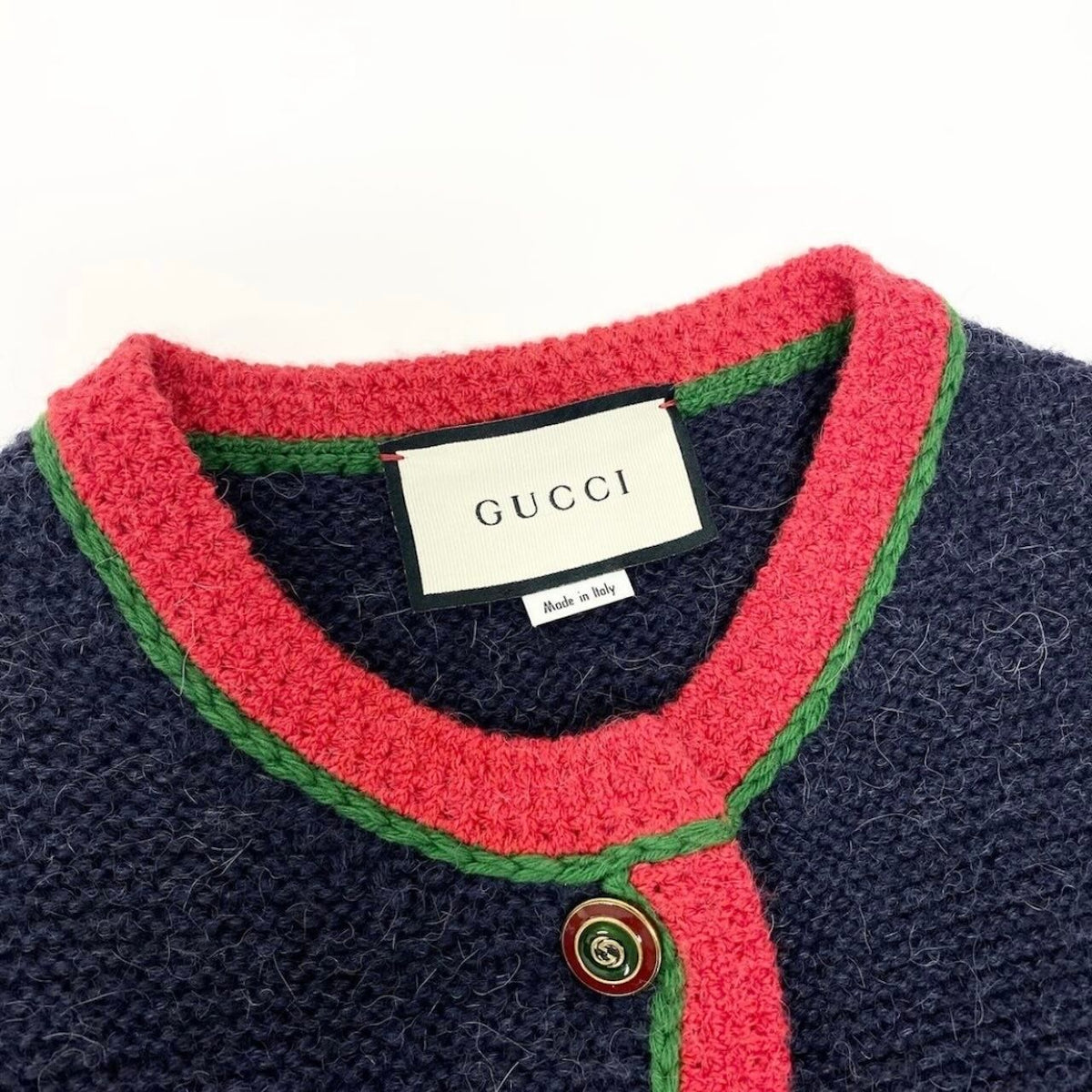 Gucci NY Yankees Wool Knit Long Cardigan Interlocking G Button Coat — view 6
