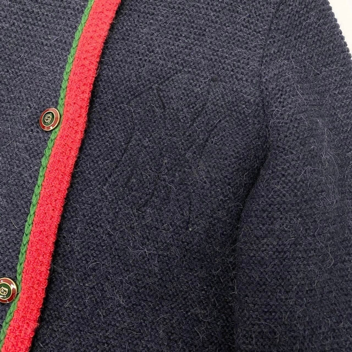 Gucci NY Yankees Wool Knit Long Cardigan Interlocking G Button Coat — view 8