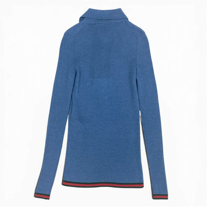 Gucci New in Cashmere Silk Polo Knit Sherry Line XS Sweater — view 3