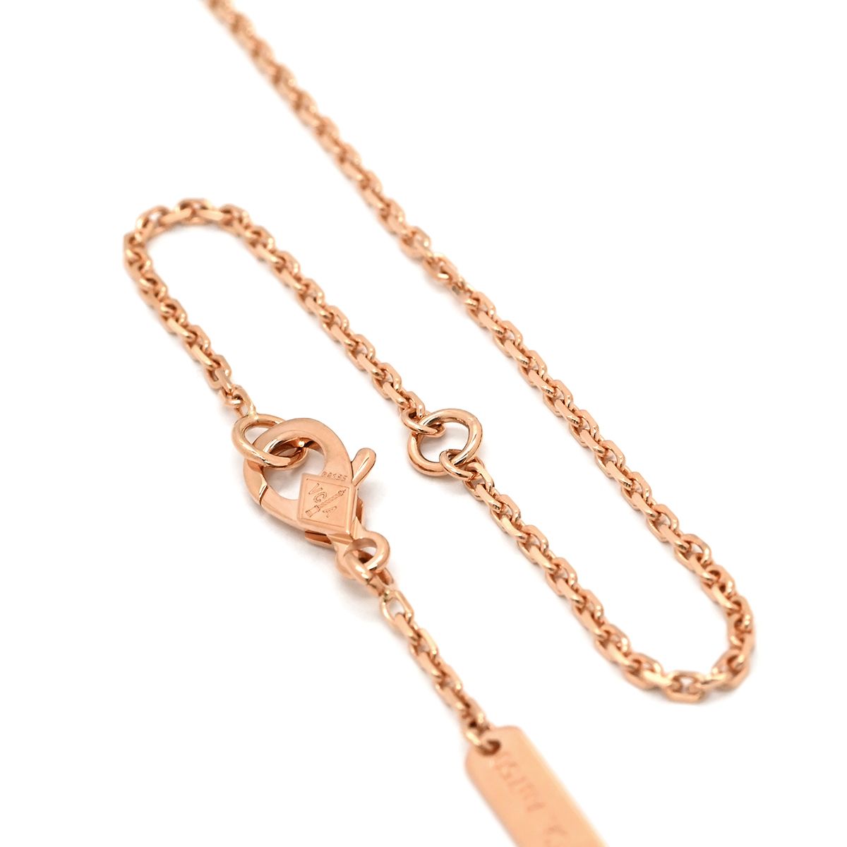 Van Cleef & Arpels Necklace Vintage Alhambra Pink Rose Gold Holiday Limited — view 4