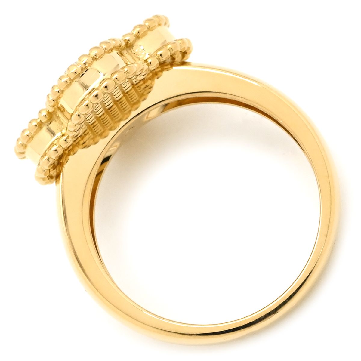 Van Cleef & Arpels Ring Vintage Alhambra Black Yellow Gold 51 Diamond Onyx — view 2