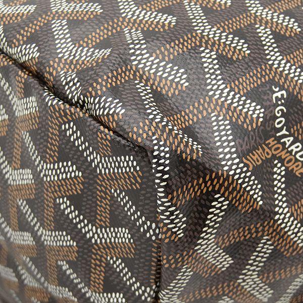 Goyard Tote Bag Saint Louis PM Canvas Din Chevroche Black Silver with Clip — view 4