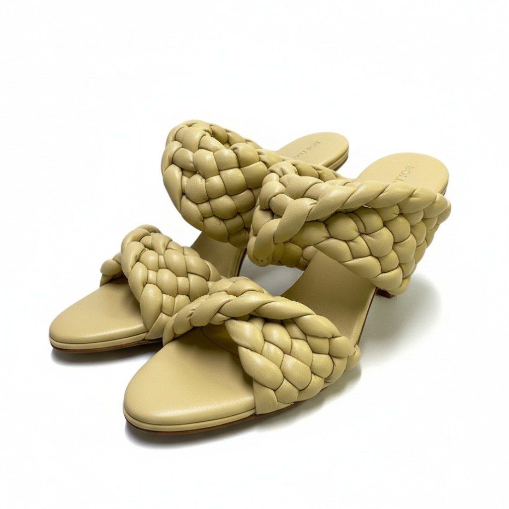 Bottega Veneta Intrecciato Curve Sandals Leather