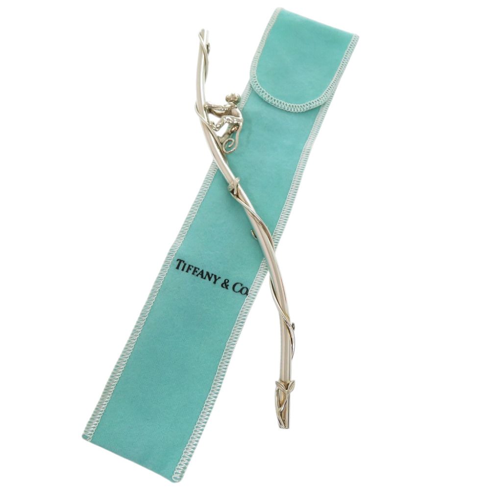 Tiffany & Co Straw Monkey Motif Vintage 925 Sterling Silver — view 2