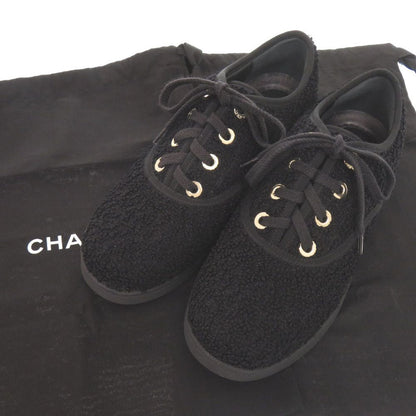 Chanel Logo Black Low-Cut Sneakers 37 — view 2