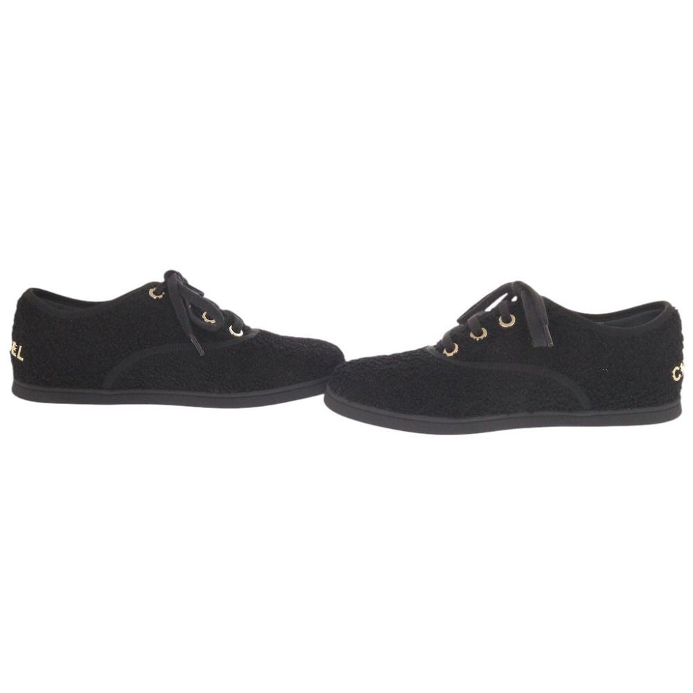 Chanel Logo Black Low-Cut Sneakers 37 — view 6