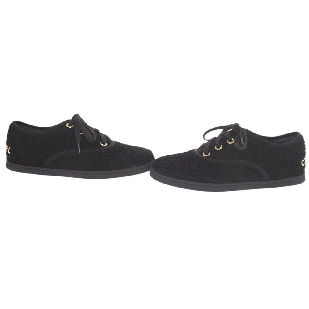 Chanel Logo Black Low-Cut Sneakers 37 — view 7