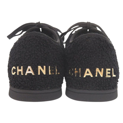 Chanel Logo Black Low-Cut Sneakers 37 — view 4