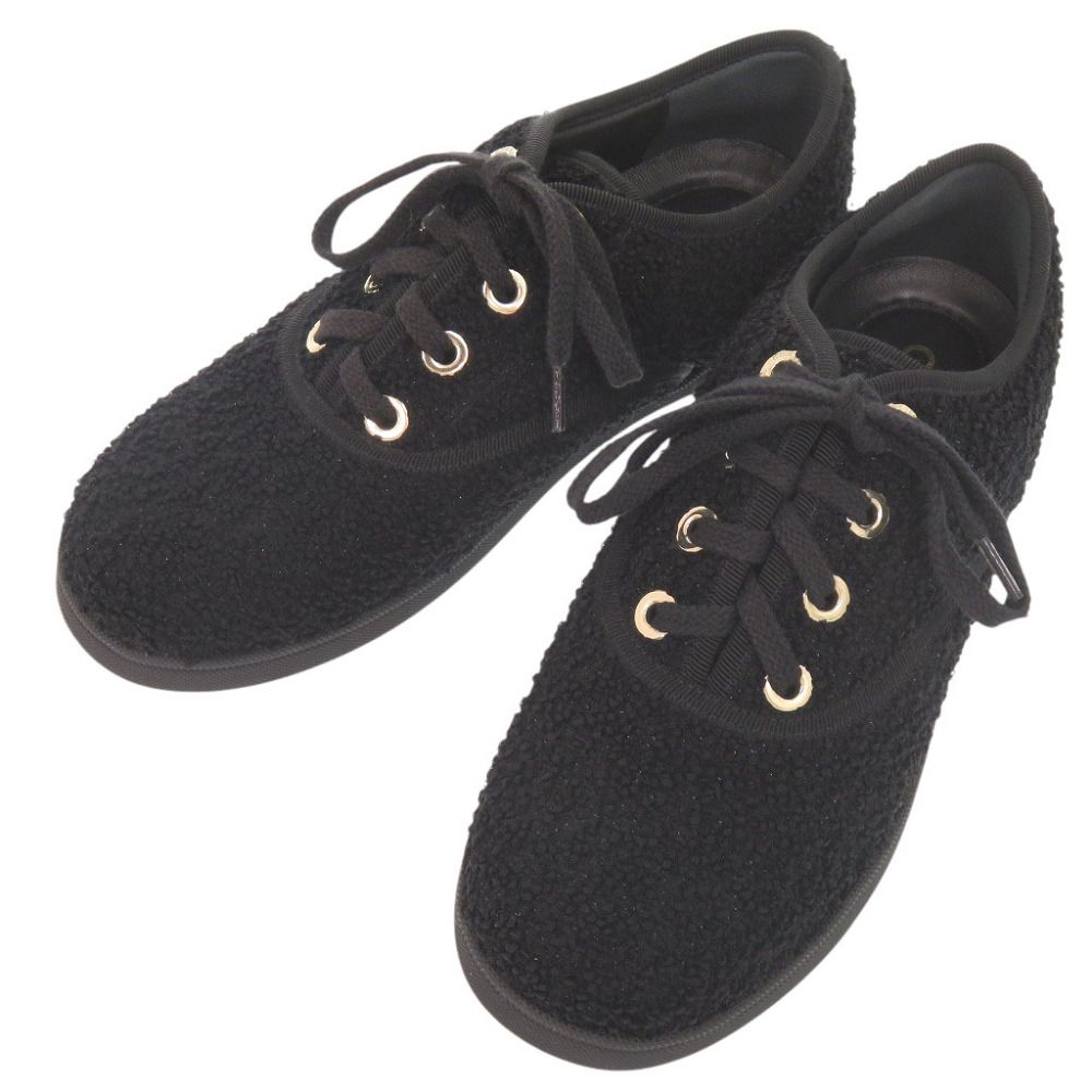 Chanel Logo Black Low-Cut Sneakers 37