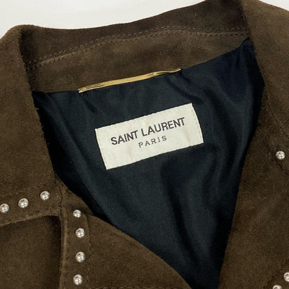 Saint Laurent Ab9 Studded Jacket Western 34 Brown Goat Leather — view 7