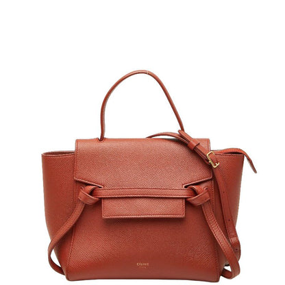 Celine Belt Bag Nano Catfish 2-Way Brown Leather