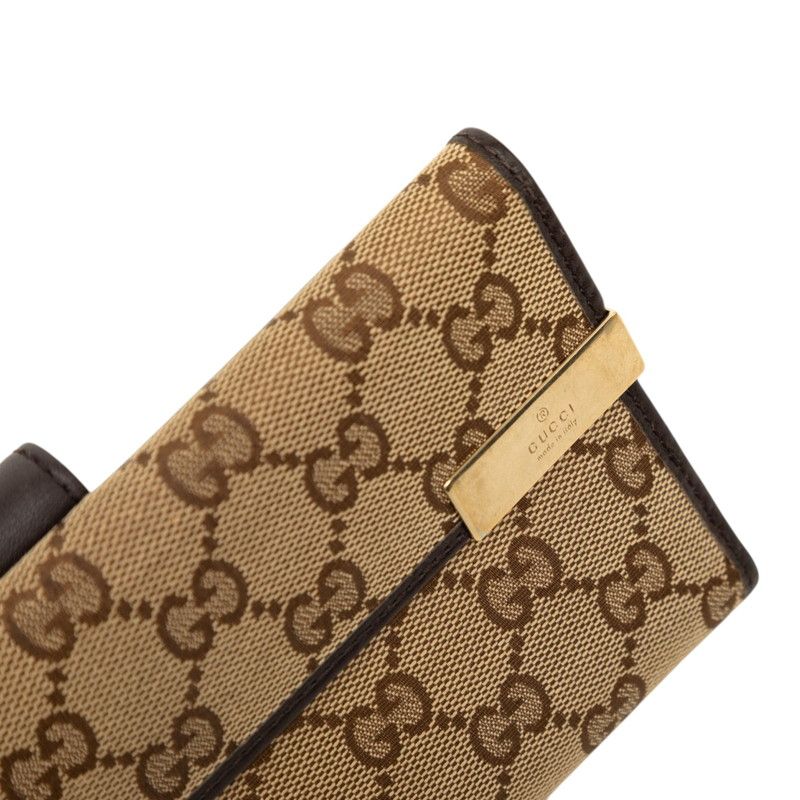 Gucci GG Canvas Wallet Beige Brown — view 4