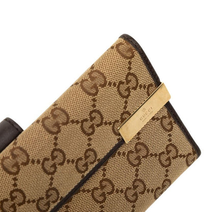 Gucci GG Canvas Wallet Beige Brown — view 4