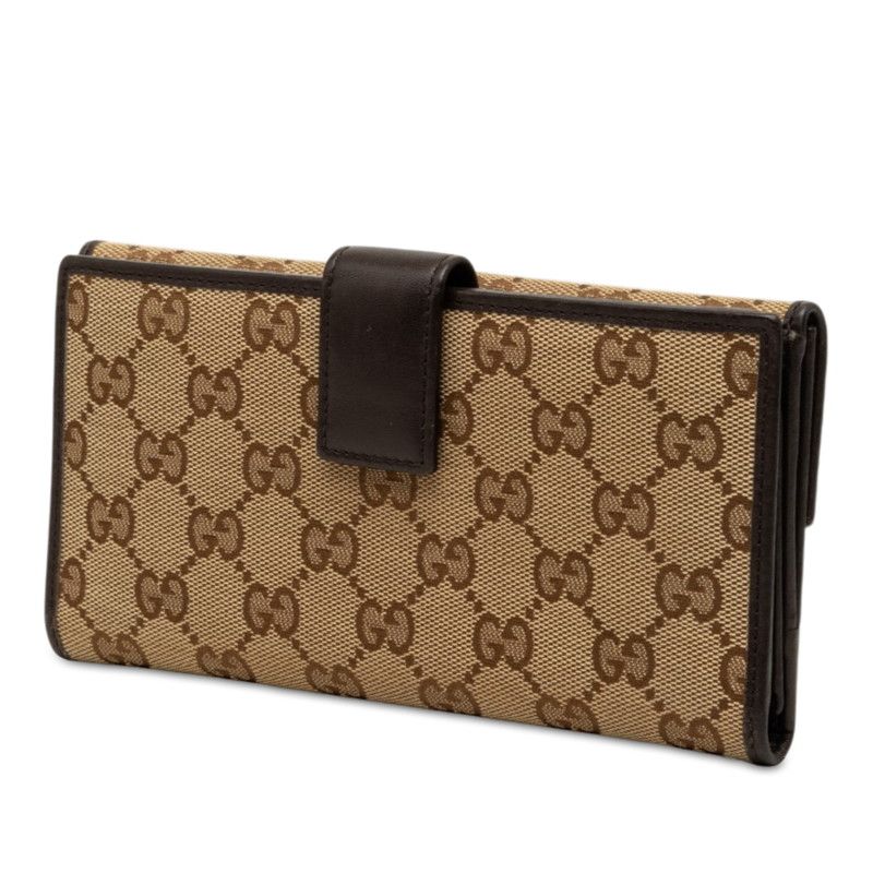 Gucci GG Canvas Wallet Beige Brown — view 2
