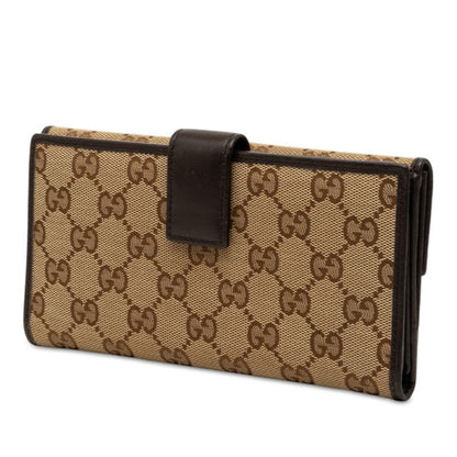 Gucci GG Canvas Wallet Beige Brown — view 2