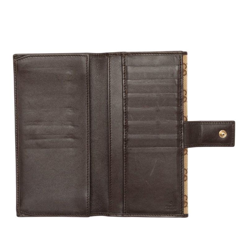 Gucci GG Canvas Wallet Beige Brown — view 5