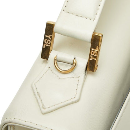 Saint Laurent 2-Way Shoulder Bag White Leather — view 8