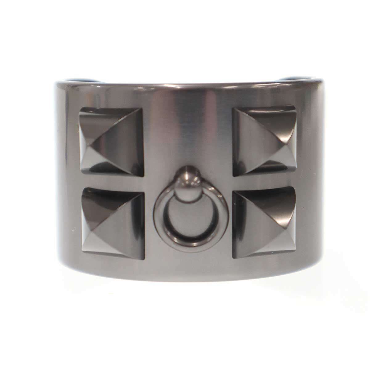 Hermes Collier de Chien Noir Bracelet de Bangle Black — view 2
