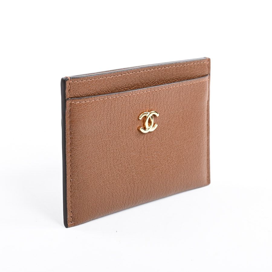 Chanel Card Case Card Holders Brown — view 2