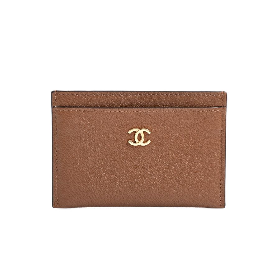 Chanel Card Case Card Holders Brown