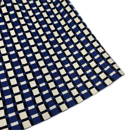 Prada Blue All Over Pattern Knit Skirt 38 — view 7