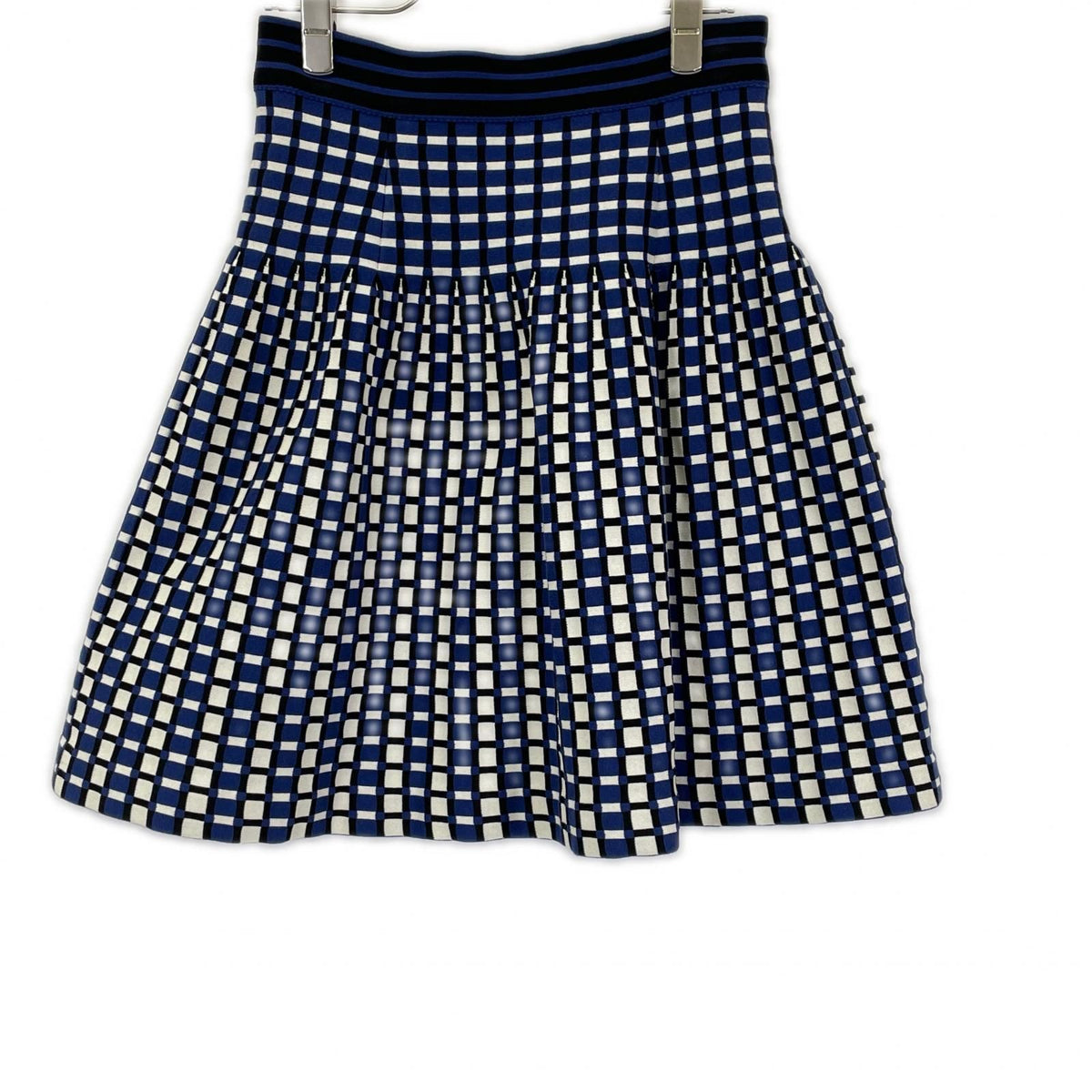 Prada Blue All Over Pattern Knit Skirt 38